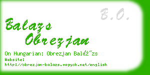 balazs obrezjan business card